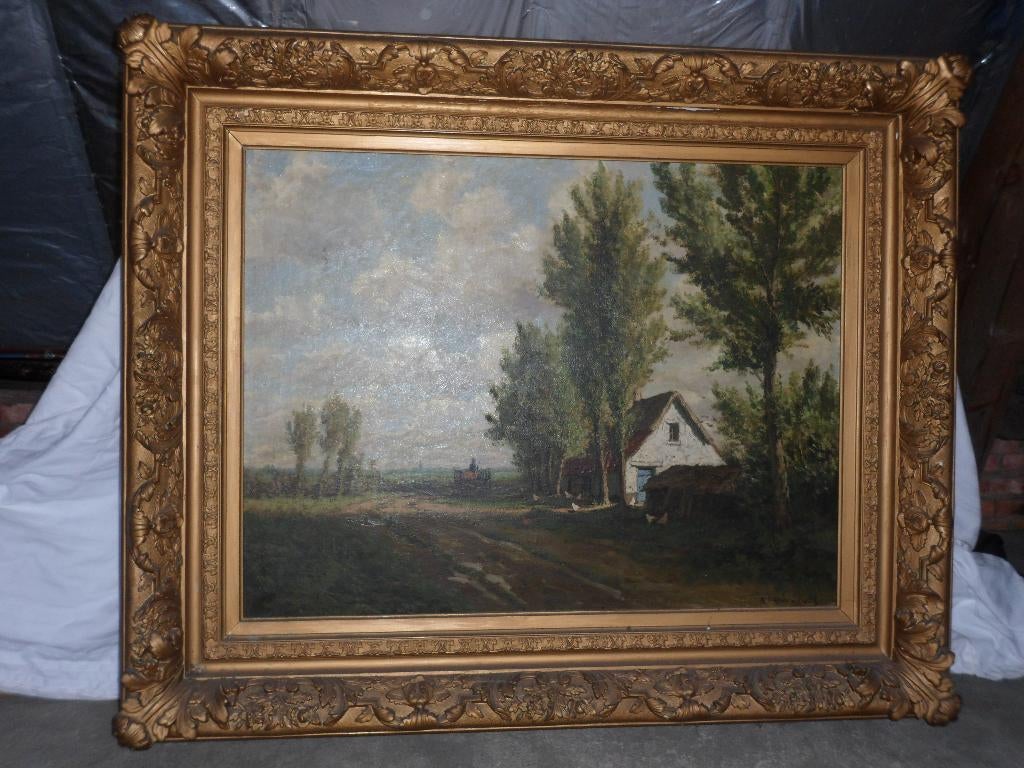 Schilderij op doek, Antiek en Kunst, Kunst | Schilderijen | Klassiek, Ophalen