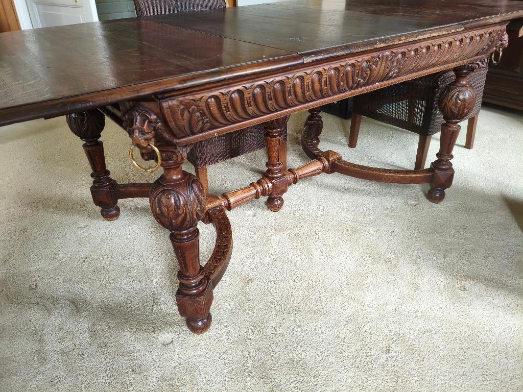 Vintage eettafel uitschuifbaar tot 4 meter, Huis en Inrichting, Tafels | Eettafels, Ophalen, Gebruikt, Classic vintage, 200 cm of meer