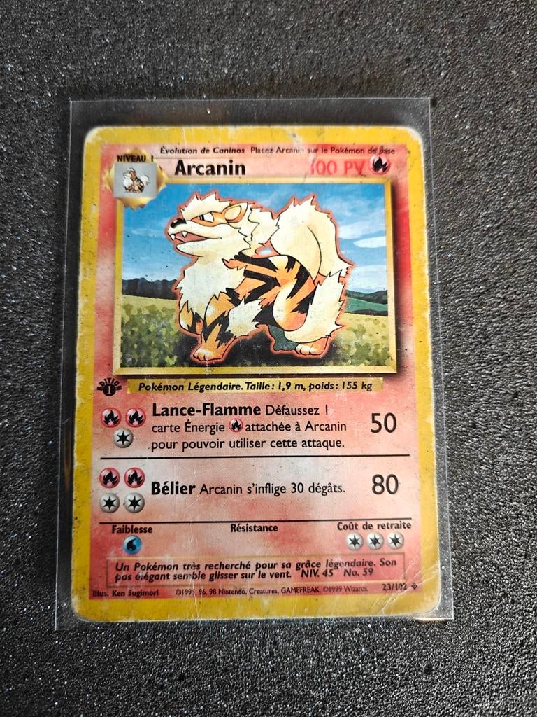 Poor Arcanine 1ère édition française, Hobby & Loisirs créatifs, Enlèvement ou Envoi