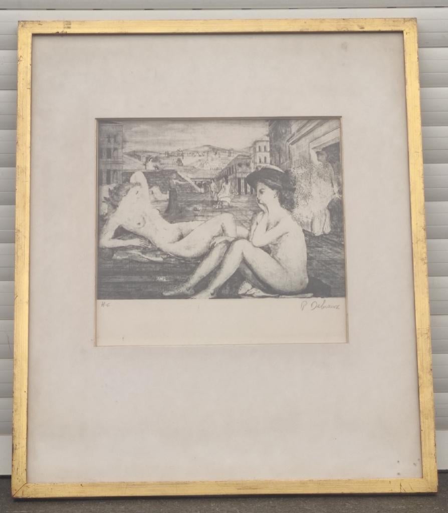 2 lithographie hors commerce signe paul delvaux, Antiquités & Art, Art | Lithographies & Sérigraphies, Enlèvement ou Envoi