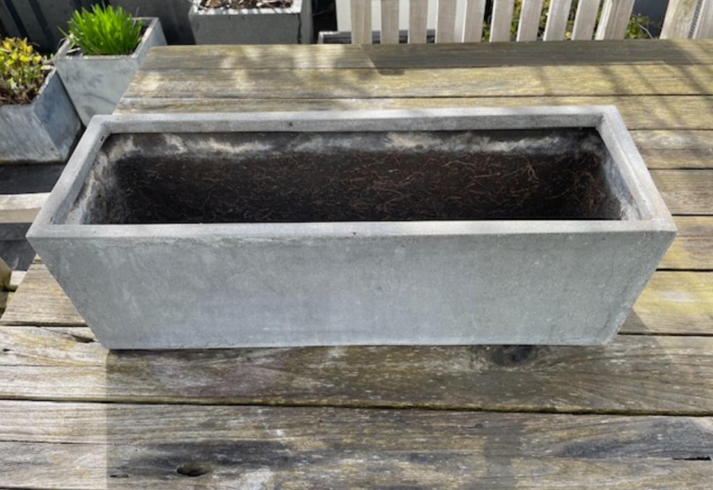 Langwerpige bloembak Polystone 55 x 18 x 18, Ophalen, Kunststof, Minder dan 30 cm, Minder dan 60 cm