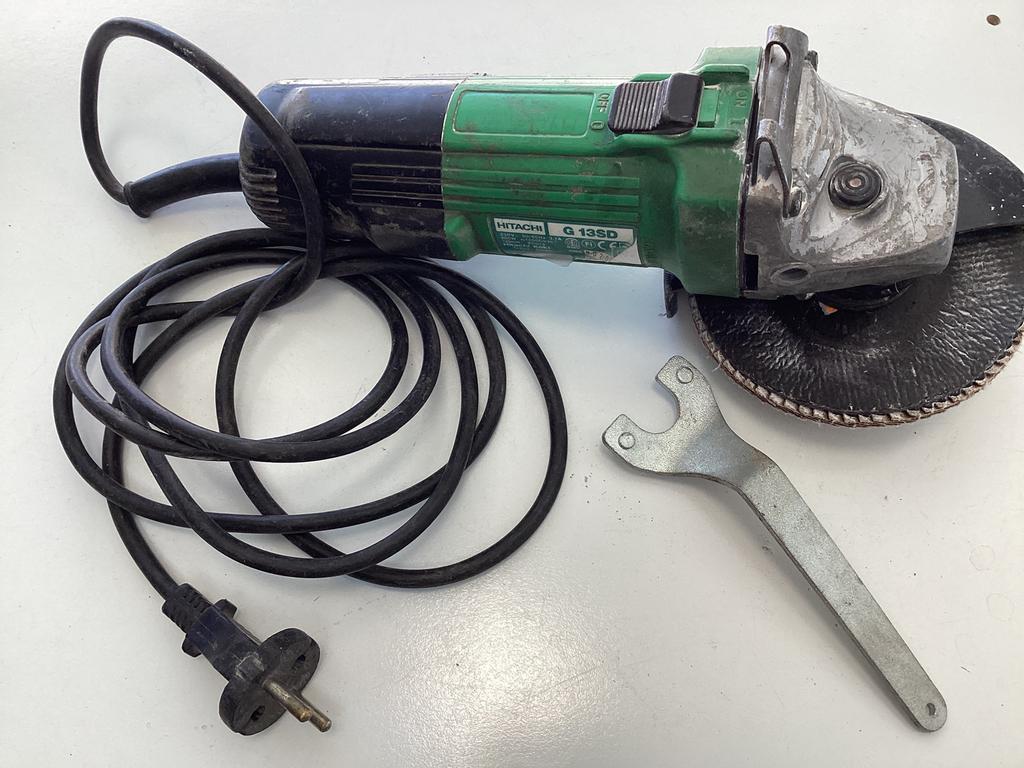 Slijpmachine Hitachi, Doe-het-zelf en Bouw, Gereedschap | Slijpmachines, Ophalen, Gebruikt, 700 tot 1000 watt, Haakse handslijpmachine