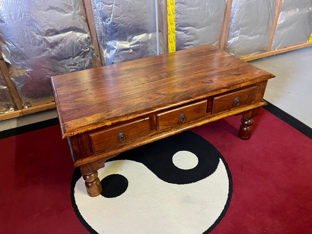 Houten salontafel, Huis en Inrichting, Tafels | Salontafels, Ophalen, Zo goed als nieuw