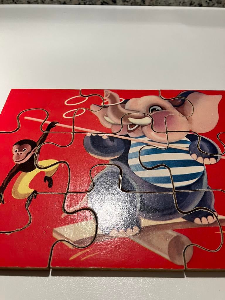 VINTAGE HOUTEN puzzel., Antiek en Kunst, Ophalen of Verzenden