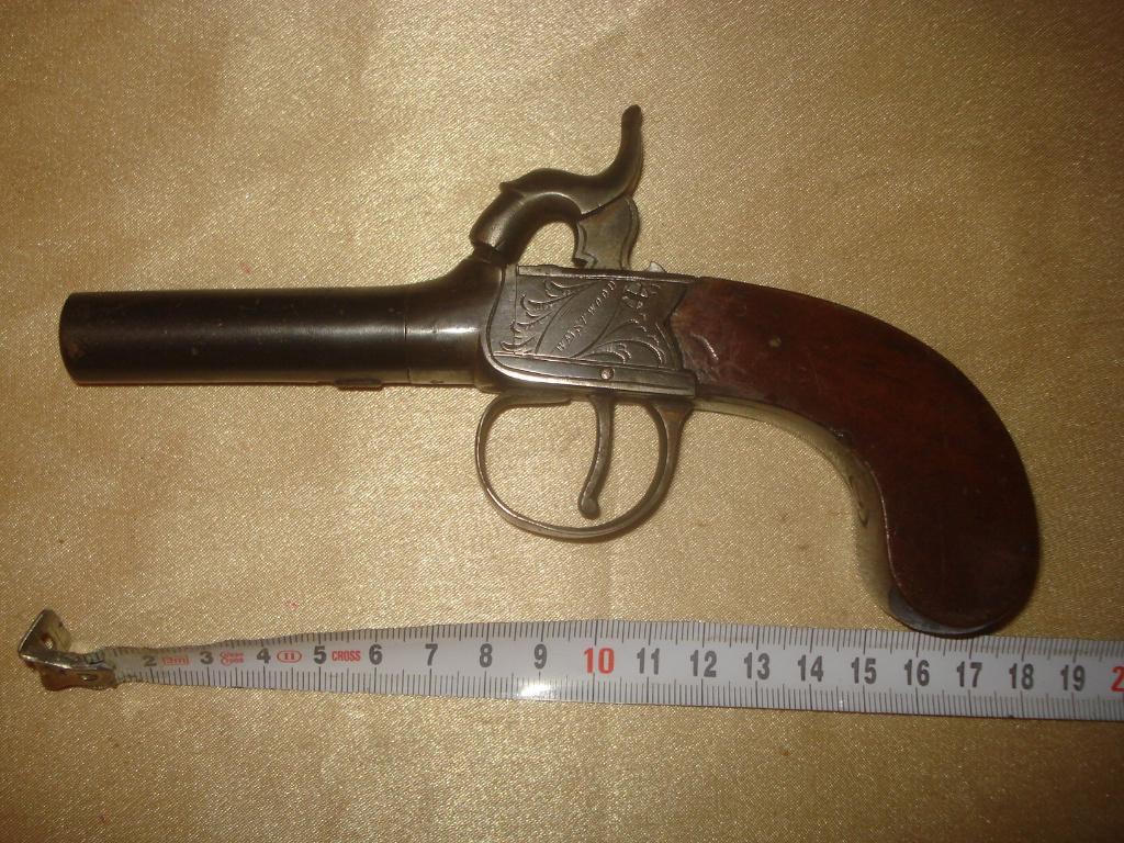 Ancien Pistolet de Voyage à Percussion 1850, Antiquités & Art, Enlèvement ou Envoi