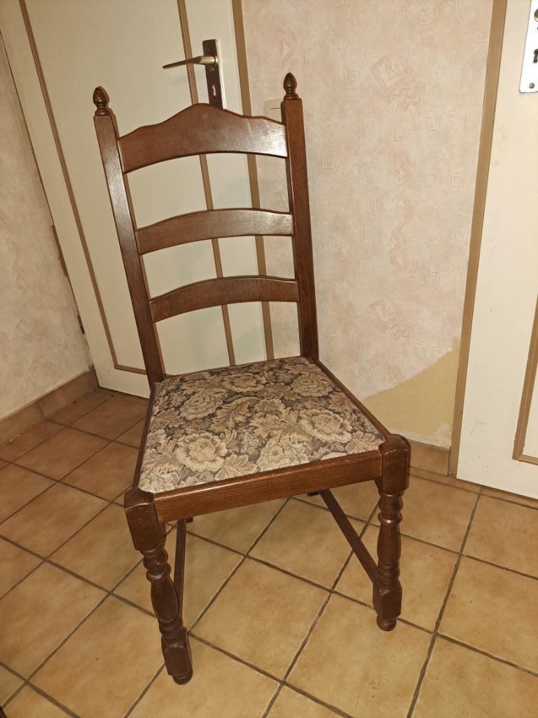 1 houten stoel - nooit gebruikt !, Huis en Inrichting, Stoelen, Zo goed als nieuw, Eén, Hout, Bruin, Ophalen