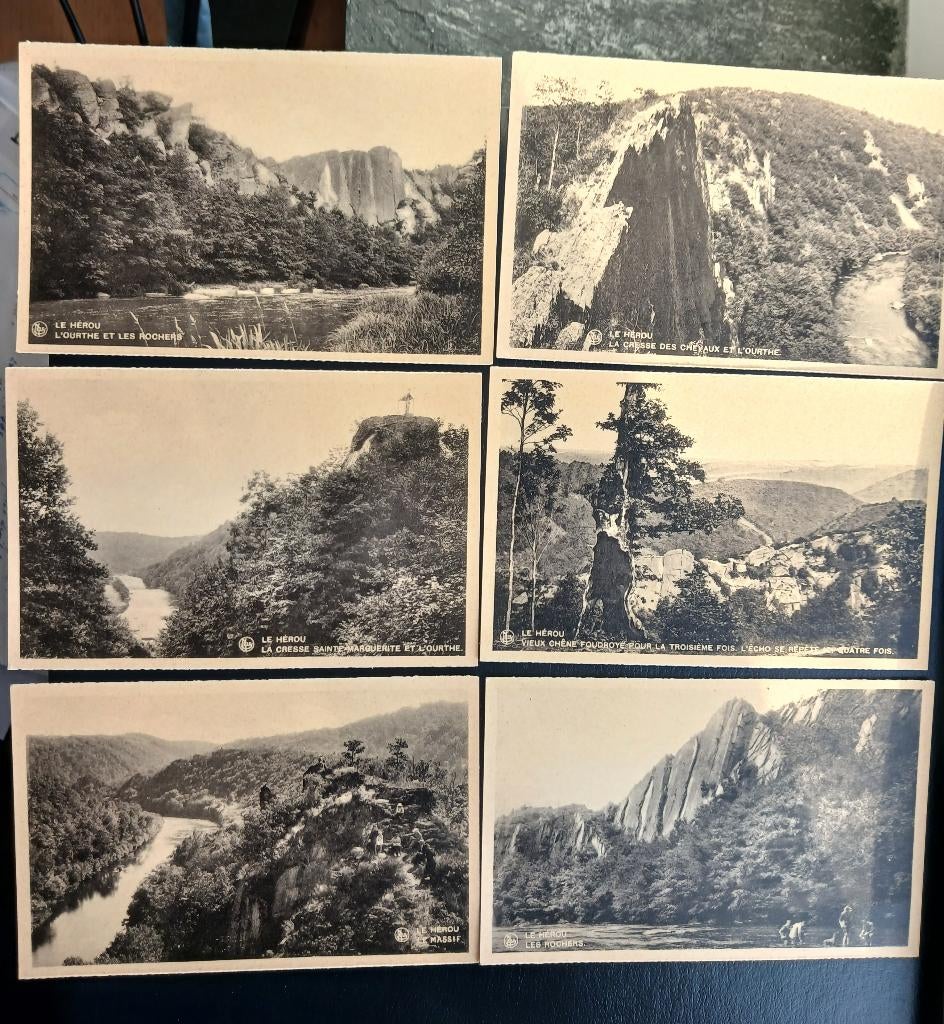 Lot de 9 cartes postales anciennes du Hérou (Houffalize), Enlèvement ou Envoi, 1920 à 1940, Non affranchie, Liège