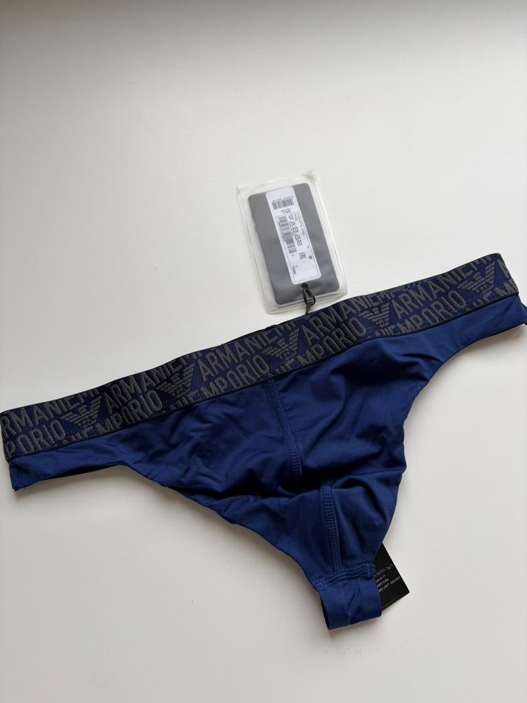 Seamless Emporio Armani String, Kleding | Heren, Ondergoed, Verzenden, Blauw, Slip