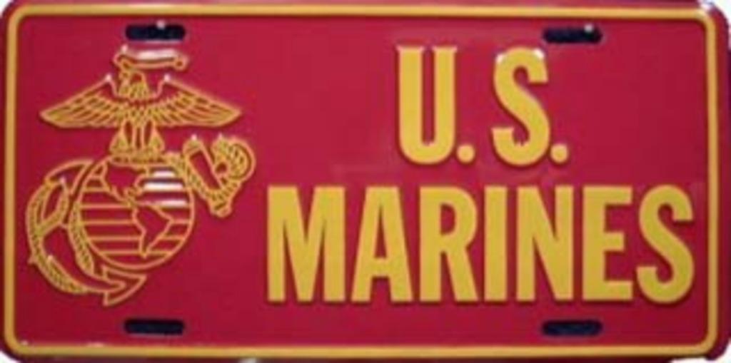 USA Limited Edition 'U.S. Marines' - alu herdenkinsplaat, Envoi, Armée de terre, Objet d'art