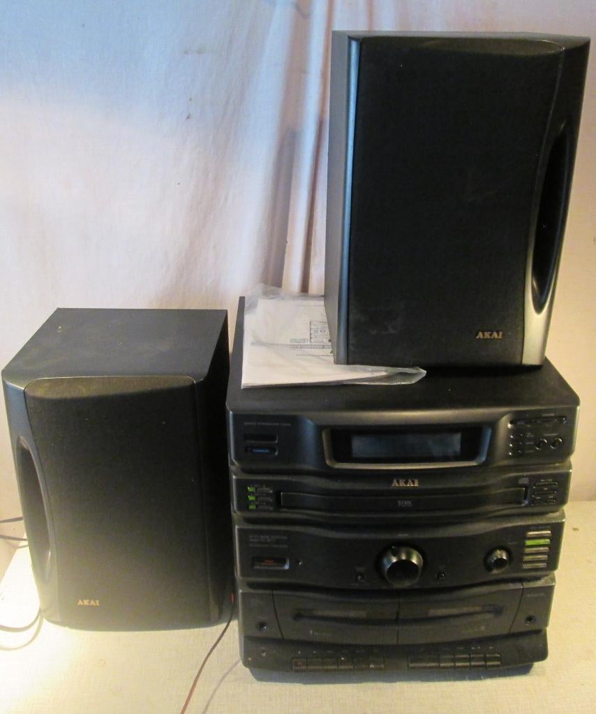 Prima stereoketen van Akai met 2 Luidsprekers, Audio, Tv en Foto, Ophalen, Zo goed als nieuw, Tuner of Radio, Akai