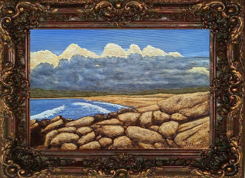 "Aan de kust" Schilderij, Verzenden