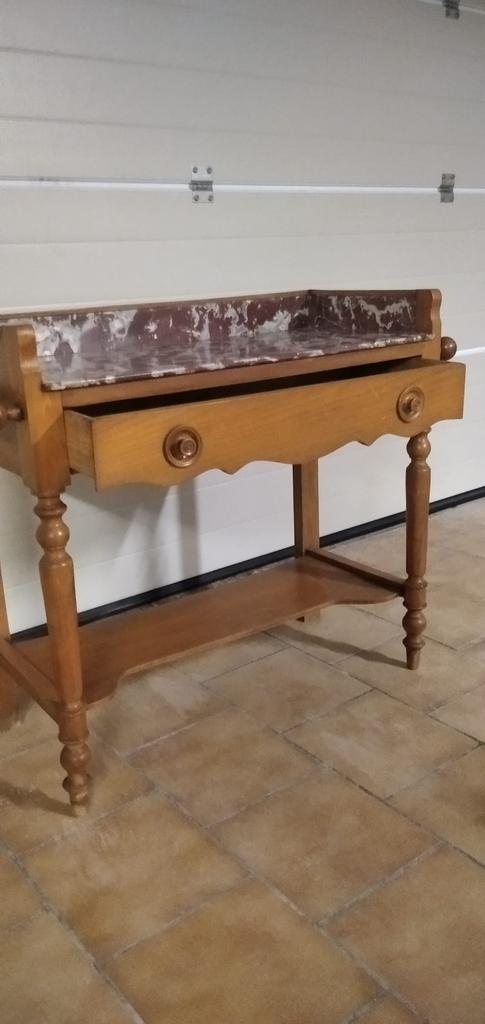 Coiffeuse marbre/chene, Antiquités & Art, Enlèvement