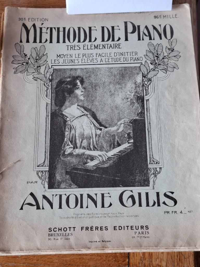 muziekboek methode de piano tres elementaire, Enlèvement, Utilisé, Instrument