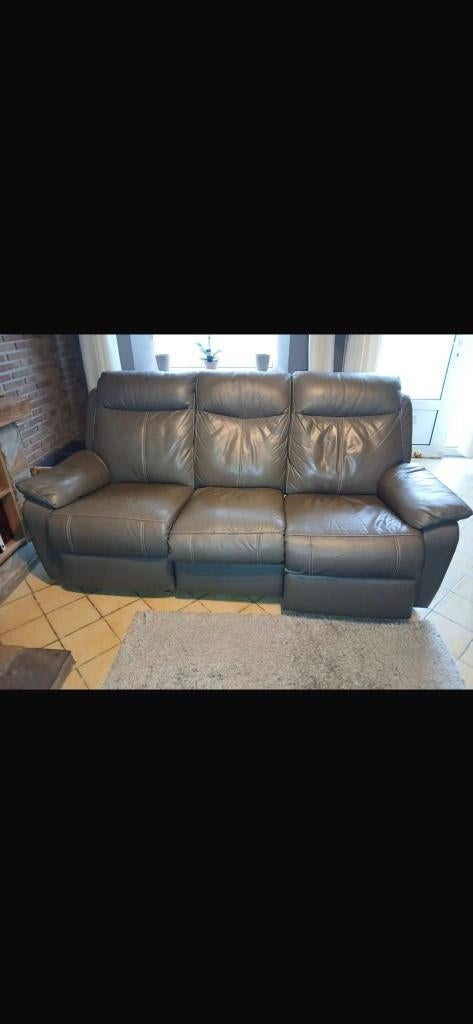 Canapé en cuir 6 places modulable – 4 places électriques, Maison & Meubles, Canapés | Salons, Quatre personnes ou plus, Banc droit