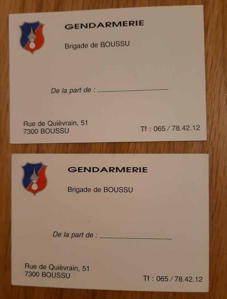 SOUVENIRS GENDARMERIE BELGE, Collections, Enlèvement ou Envoi, Gendarmerie