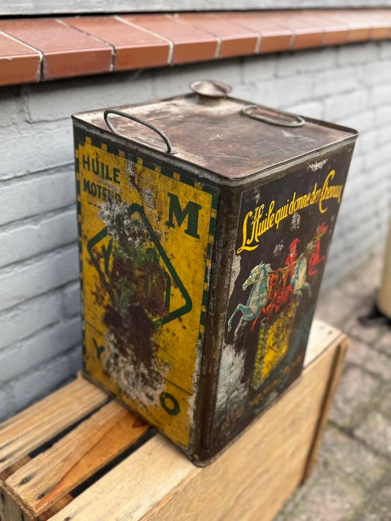 YACCO groot oud olie blik, Ophalen of Verzenden, Gebruikt, Verpakking