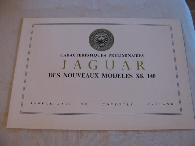   125 Jaguar XK 140 folder 1954, Enlèvement ou Envoi