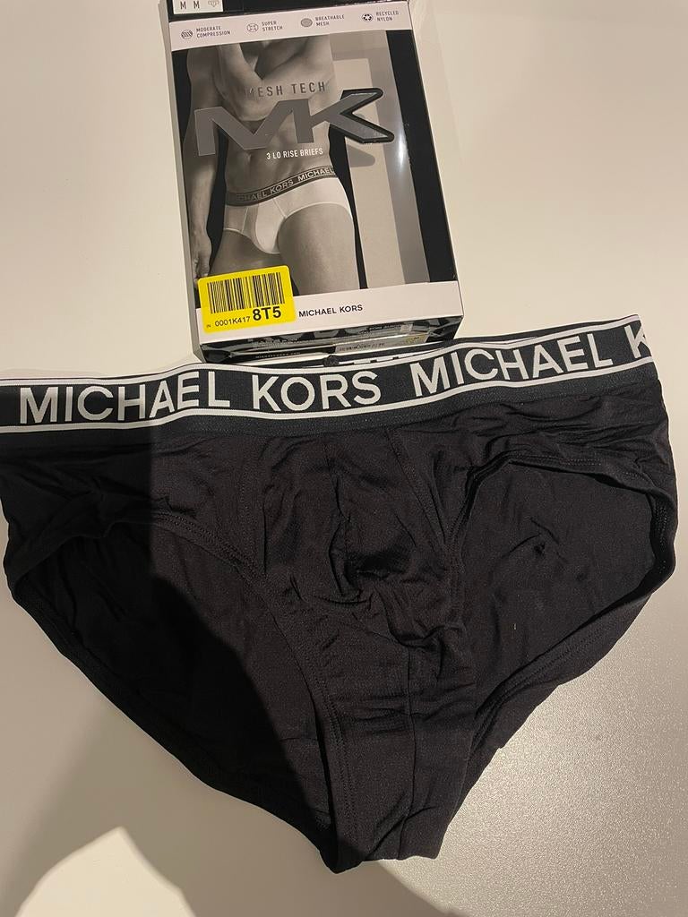 Michael Kors Nylon Mesh Brief maat M, Verzenden, Zwart, Michael Kors, Slip