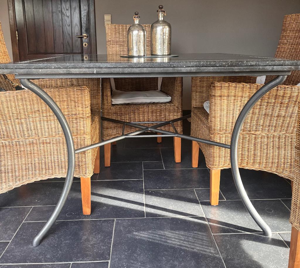 Tafel, Huis en Inrichting, Tafels | Eettafels, Ophalen, 100 tot 150 cm, Overige materialen, Vierkant