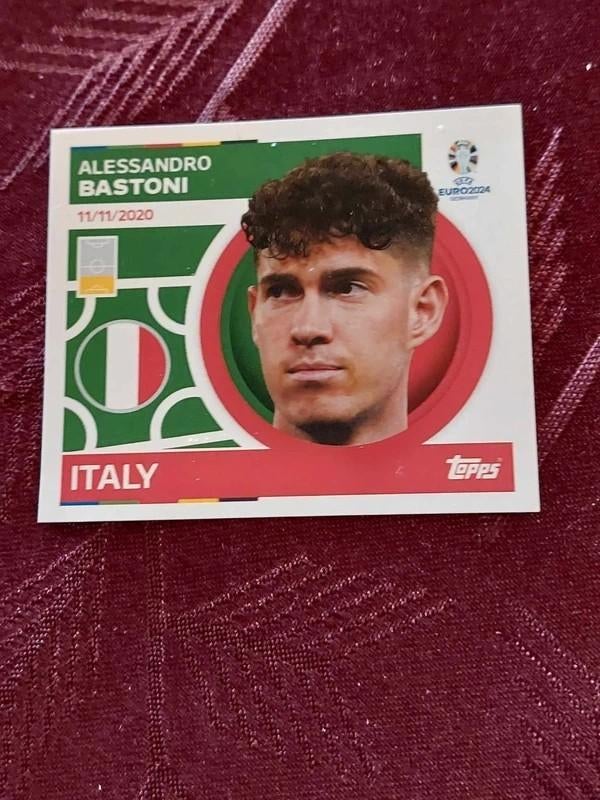 Topps/Sticker/Alessandro Bastoni/Italië/Euro 2024, Verzenden, Nieuw, Poster, Plaatje of Sticker
