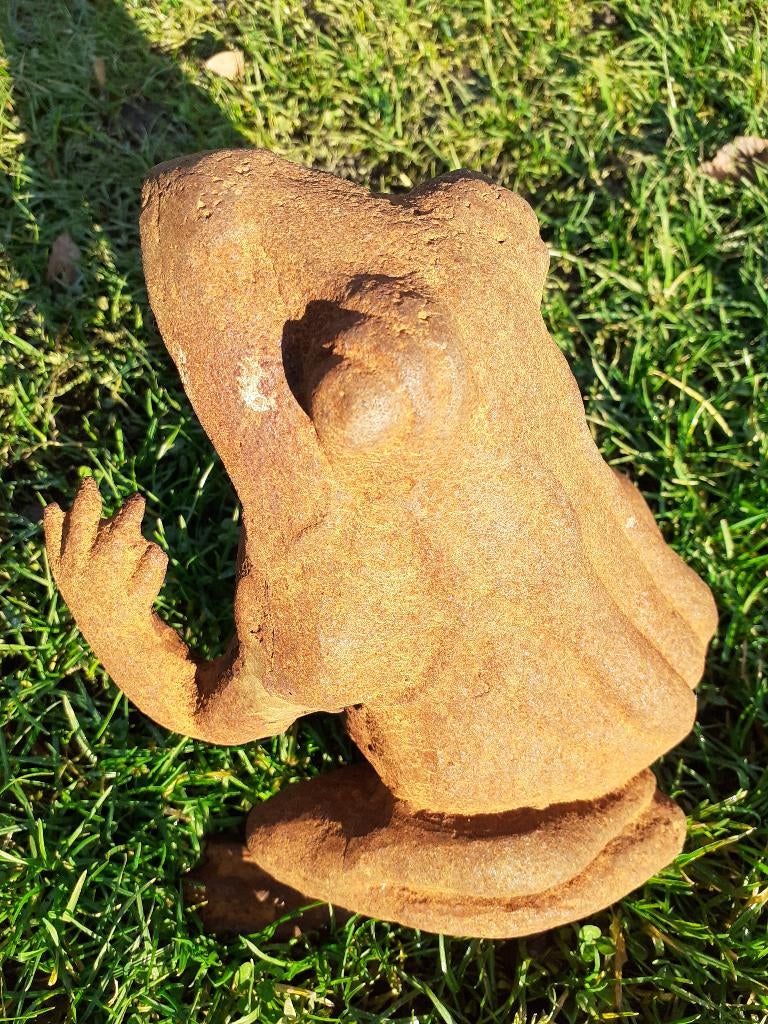 GRENOUILLE EN FONTE PATINEE ROUILLE, Enlèvement ou Envoi, Neuf, Autres matériaux, Animal