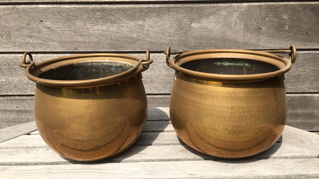 Koperen bloempot, Ophalen, Zo goed als nieuw
