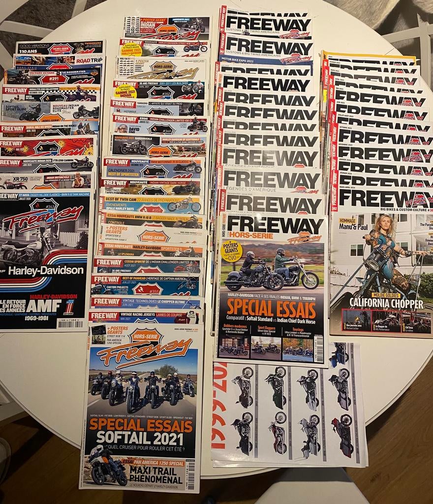 Lot 53 magazines Moto Freeway, Livres, Enlèvement, Utilisé