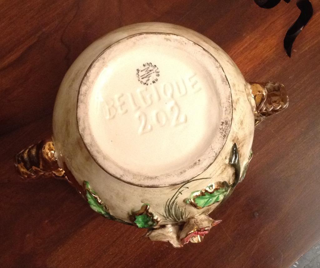 ancien vase majolica Wasmuël   H 21 cm, Antiquités & Art, Enlèvement ou Envoi