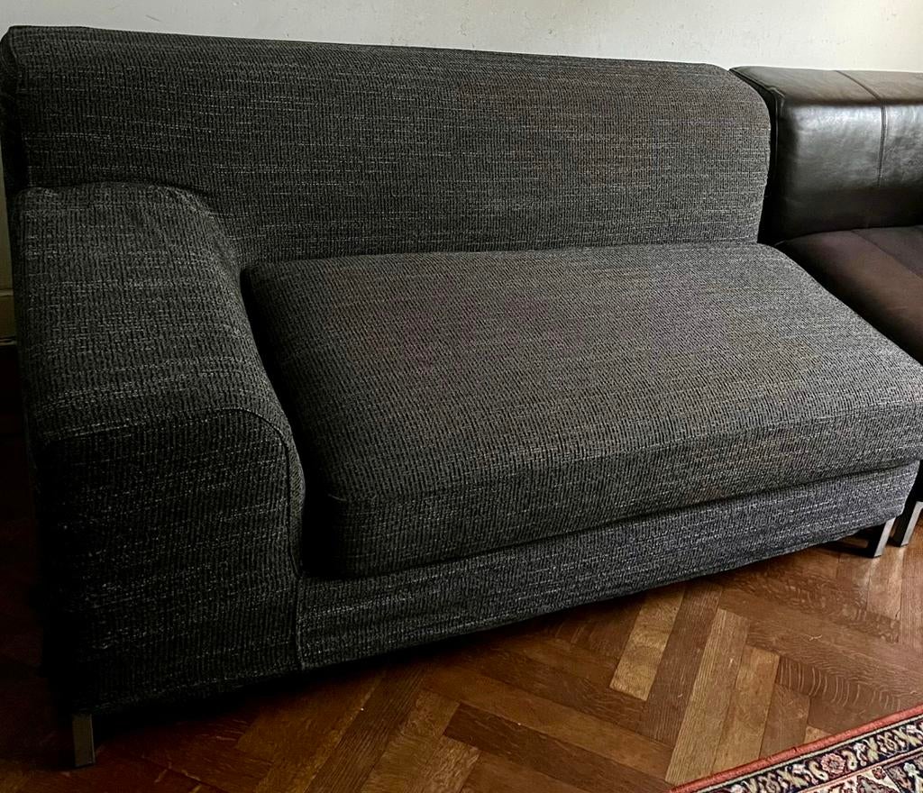 Nieuw Ikea Kramfors module links nieuwe hoes grijs +blauwe, 75 à 100 cm, Moins de 150 cm, Banc droit, Comme neuf