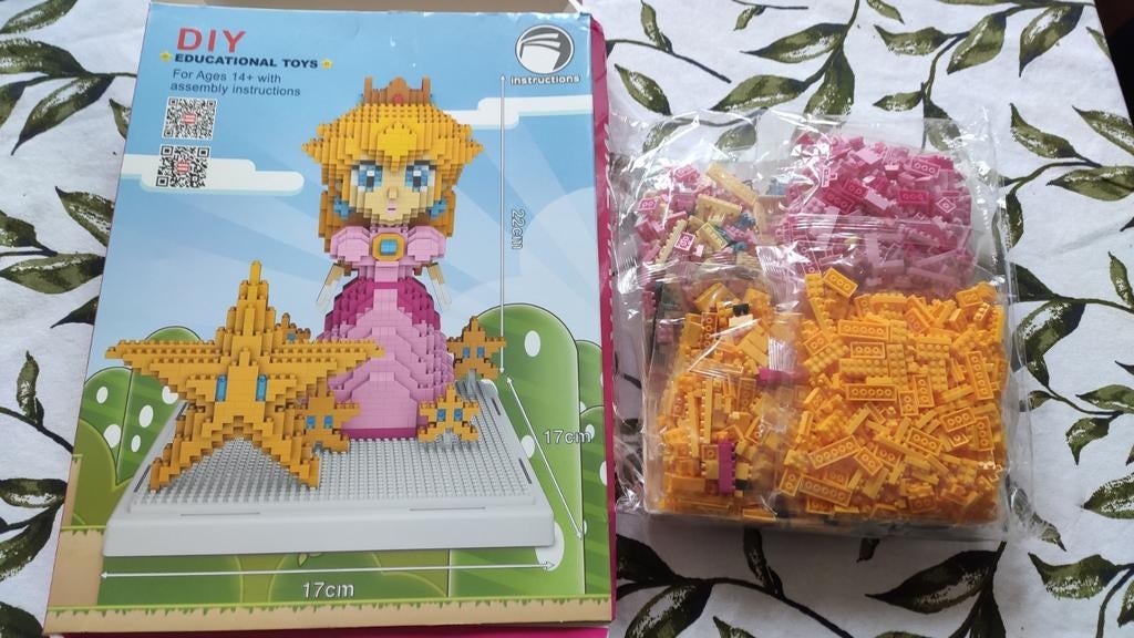 Princess Peach Super Mario en brique style Lego, Ophalen, Nieuw, Fantasy