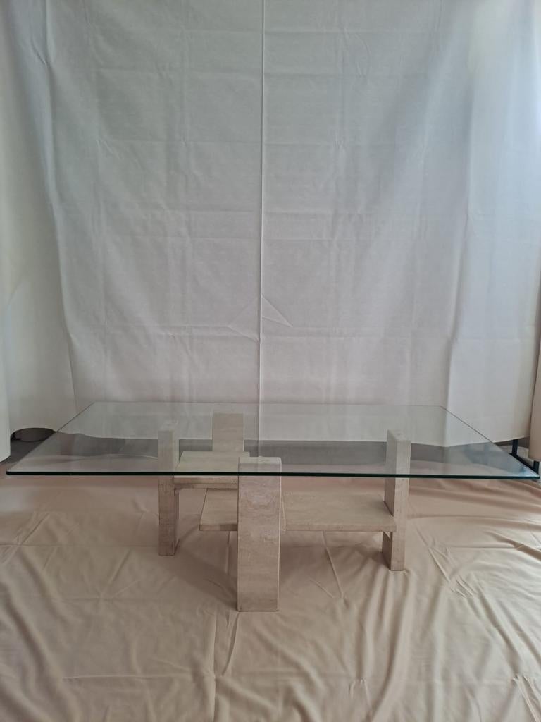 Table en travertin Willy Ballez, Enlèvement