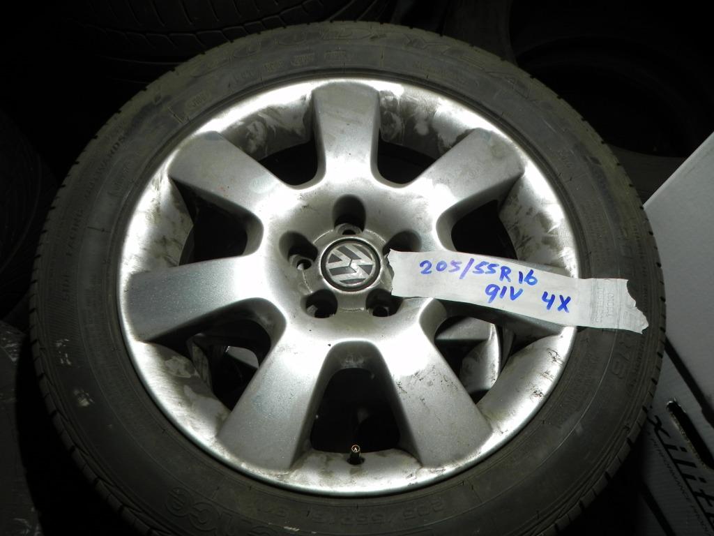 Banden +licht metalen velg 4x 205x55 R 16 Volkswagen, Ophalen, Gebruikt, Volkswagen