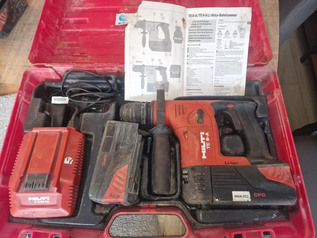 Hilti TE 6-A Klopboormachine SDS, Enlèvement