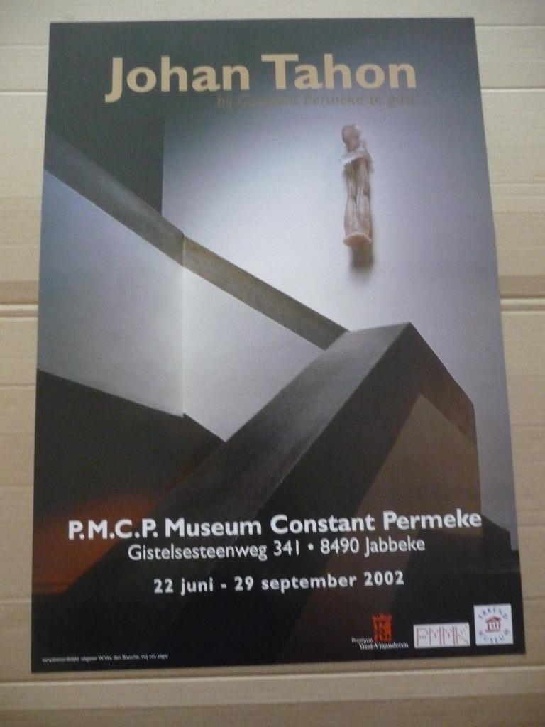 JOHAN TAHON, AFFICHE PMCP, JABBEKE 2002, Antiek en Kunst, Ophalen of Verzenden