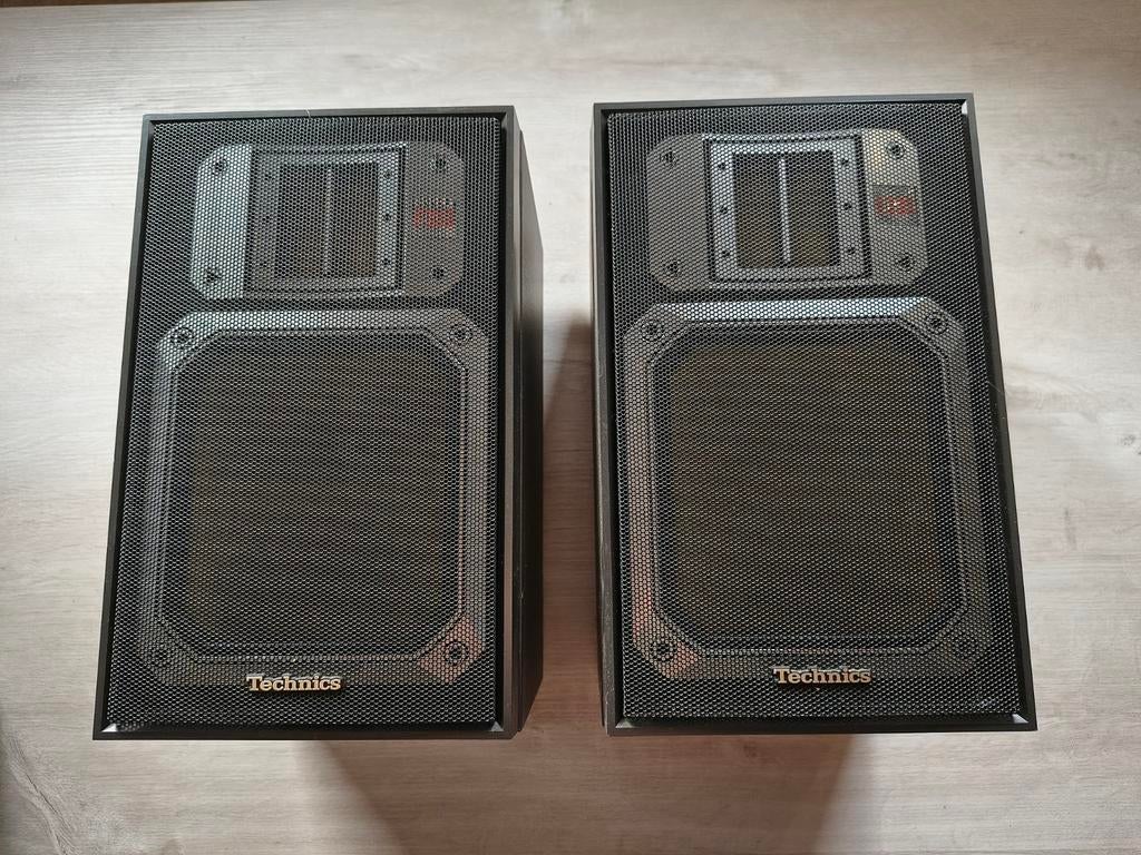 Technics luidsprekers F 333 met hoorntweeter, Gebruikt, 60 tot 120 watt, Front, Rear of Stereo speakers, Ophalen