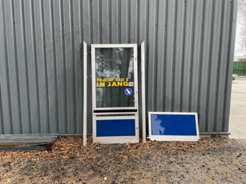 Porte  aluminium avec verre, Porte extérieure, Verre, Enlèvement, Utilisé