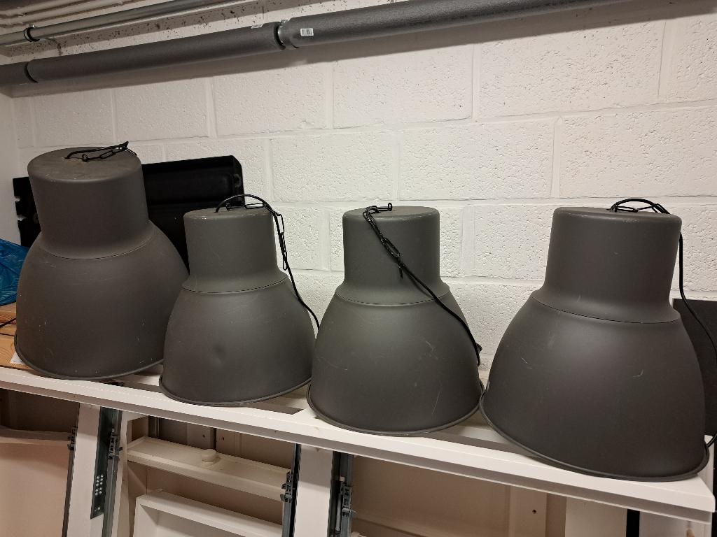 4 SUSPENSIONS HEKTAR IKEA, Enlèvement, Utilisé, Métal, INDUSTRIEL
