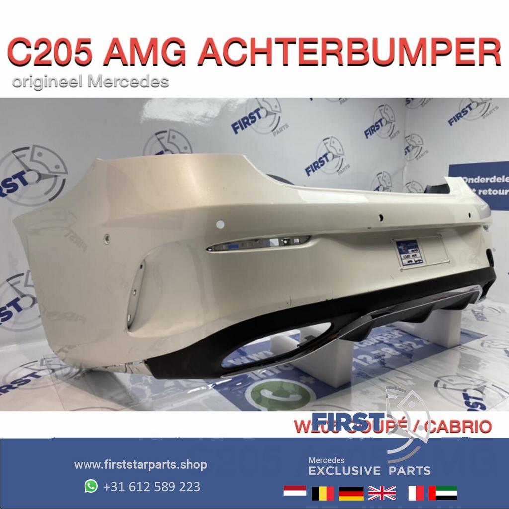 W205 C KLASSE COUPÉ CABRIO AMG ACHTERBUMPER WIT + DIFFUSER o