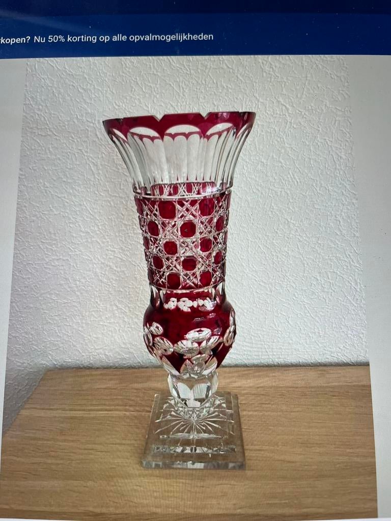 Kristallen vaas, Antiek en Kunst, Antiek | Vazen, Ophalen