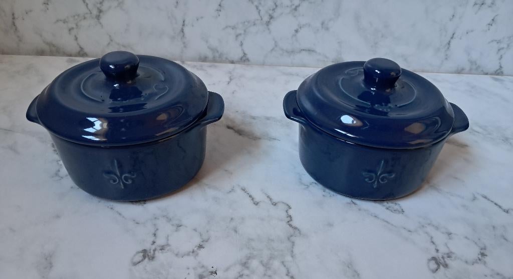2 mini kookpannetjes Cocotte keramiek Fontignac-nieuw, Ophalen, Nieuw, Overige materialen, Pot, Bus of Blik