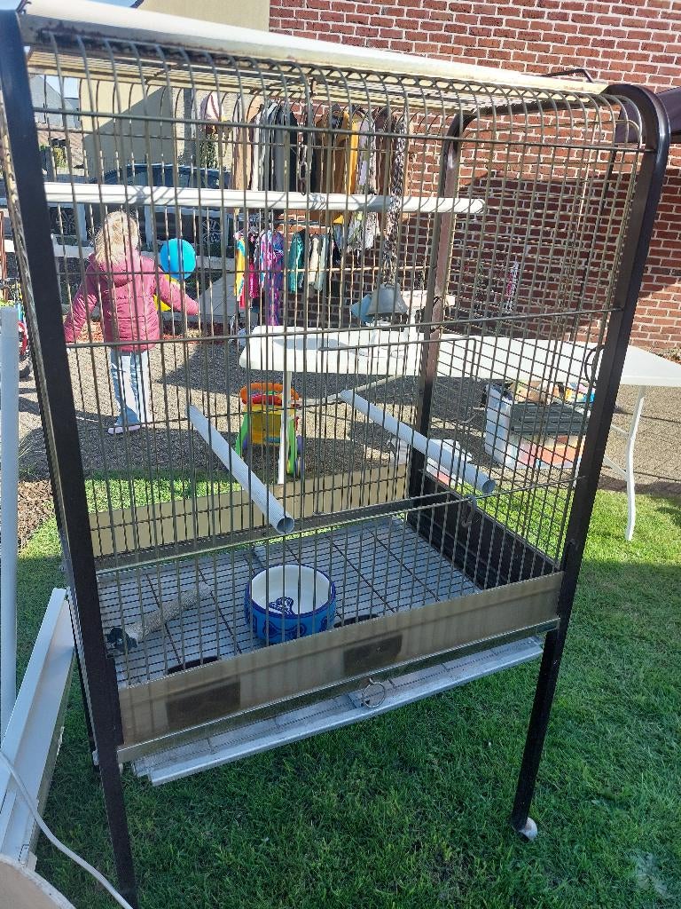 Vogelkooi, Dieren en Toebehoren, Vogels | Hokken en Kooien, Ophalen, Gebruikt, Aluminium, Vogelkooi