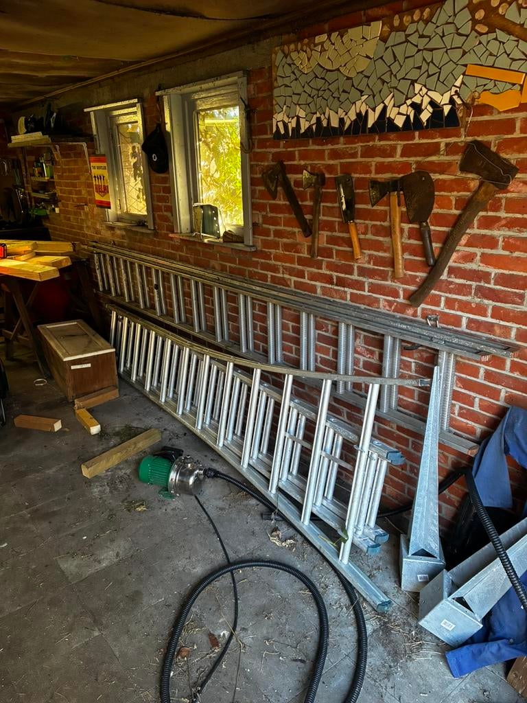 Lange ladder 10 meter, Ophalen, Zo goed als nieuw