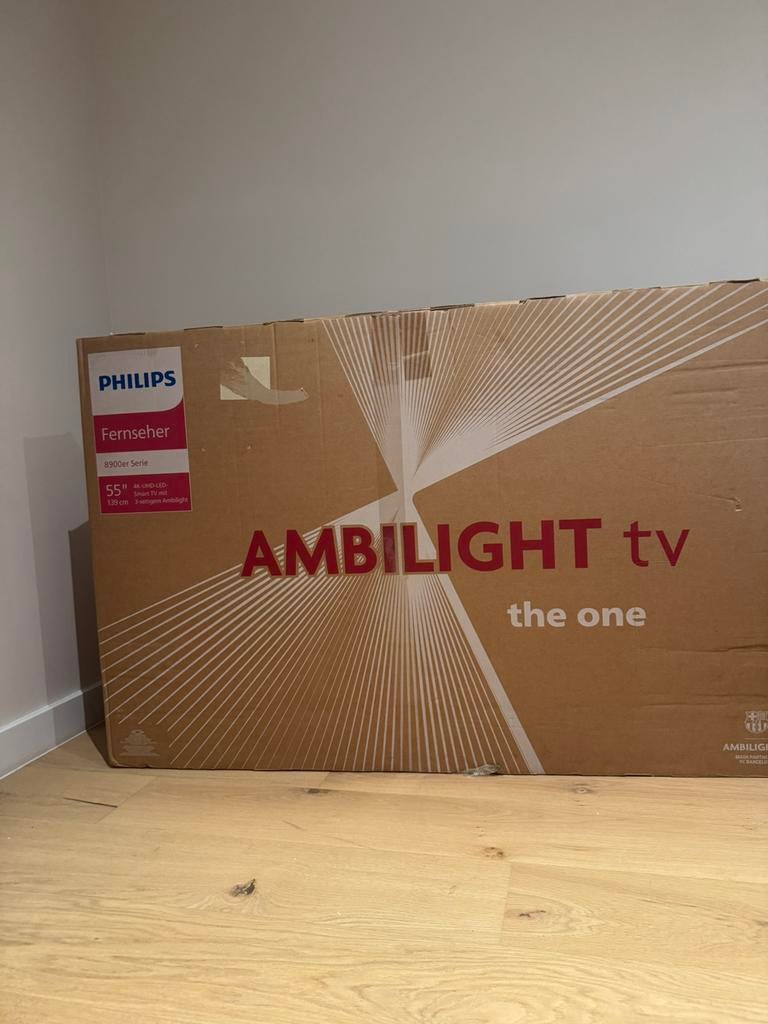 Philips 55PUS8909/12 The One 4K Ambilight TV 55” - Nieuw, Audio, Tv en Foto, Televisies, Philips, LED, Ophalen of Verzenden, Zo goed als nieuw