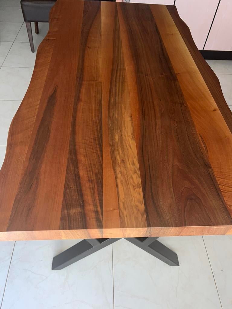 Eettafel + stoelen, Huis en Inrichting, Tafels | Eettafels, Ophalen, Overige materialen, Gebruikt, 50 tot 100 cm