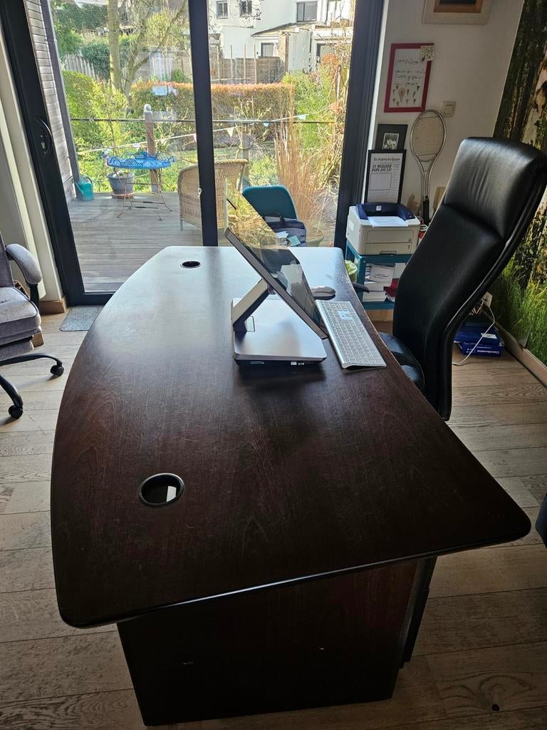 meuble bureau brun en beau bois plein. dépêchez vous, Maison & Meubles, Enlèvement, Bureau