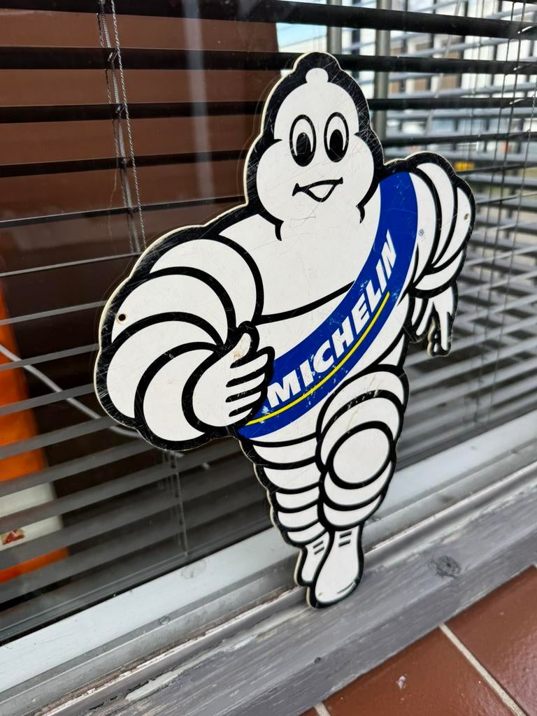 Ancien panneau publicitaire Michelin Bibendum, Enlèvement ou Envoi, Utilisé, Panneau publicitaire