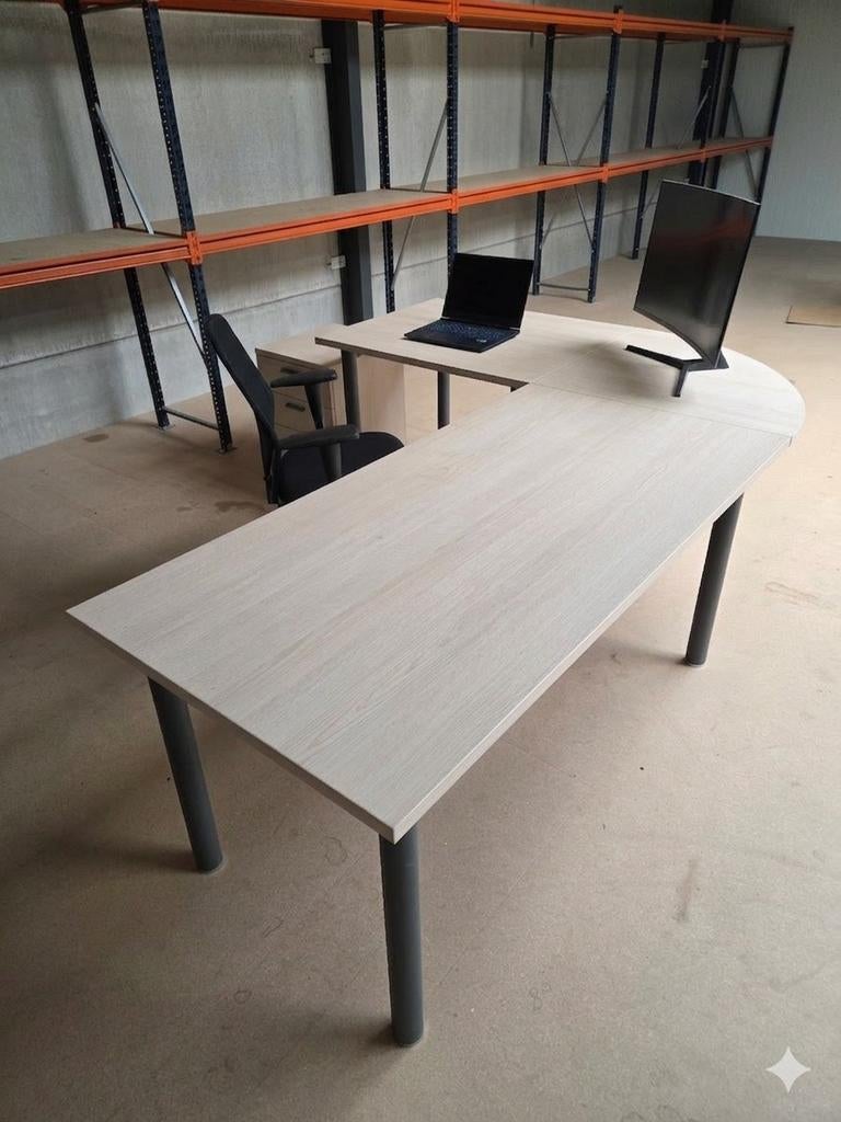 Hoekbureau met ladekast en stoel, Huis en Inrichting, Bureaus, Ophalen, Hoekbureau