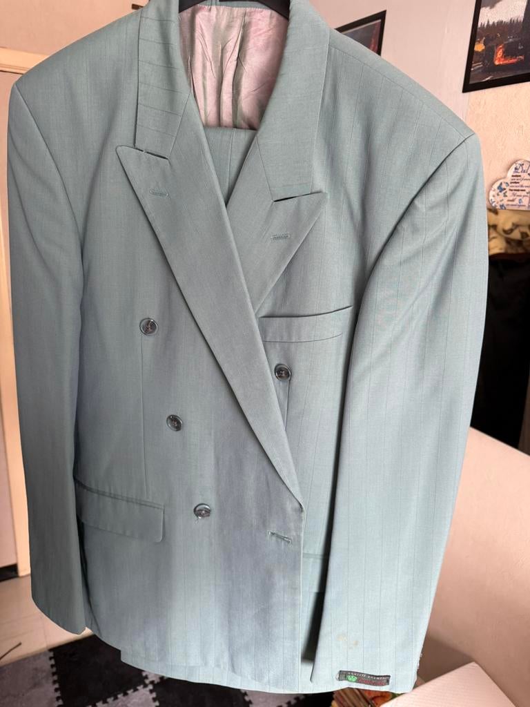 Kostuumvest en broek, Kleding | Heren, Ophalen, Gedragen, Maat 52/54 (L), Groen