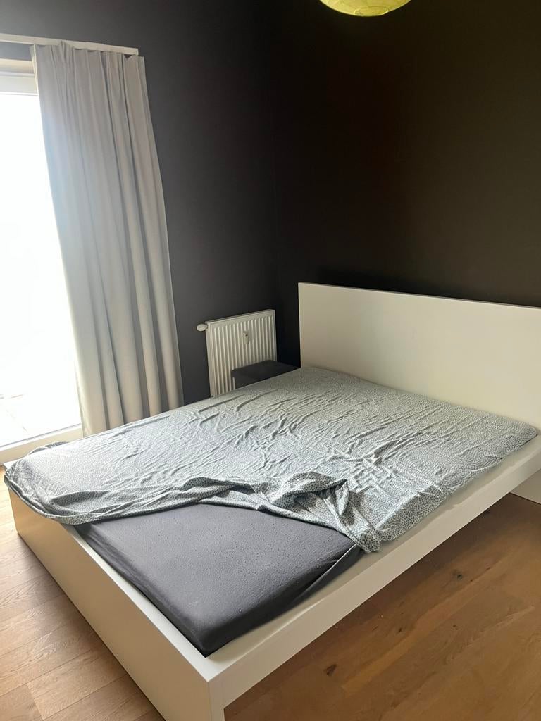 Tweepersoons bed 160x200 cm wit inclusief lattenbodem matras, Huis en Inrichting, Slaapkamer | Bedden, Ophalen, Tweepersoons, Wit