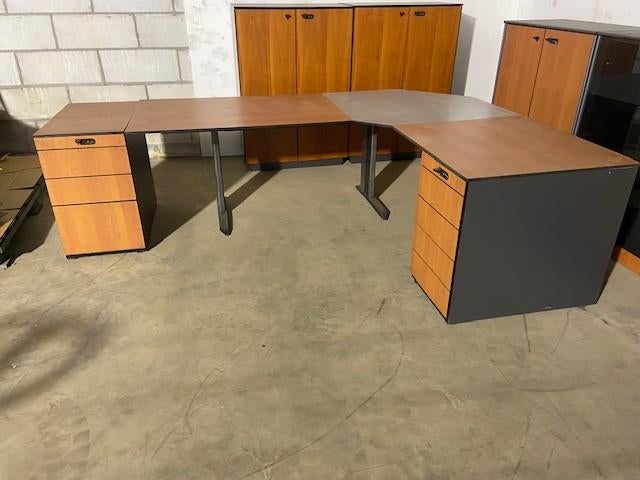 MEUBLE DE BUREAU BULO 3/TABLE D'ANGLE/MEUBLE À 2 TIROIRS, Maison & Meubles, Bureaux, Utilisé, Enlèvement